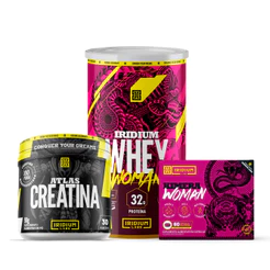 Whey Protein Woman 450g + Creatina 90g + Kimera Woman - Iridium Labs
