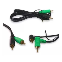 Cabo Rca 4mm 1 Metro 1m Pontas Blindadas - Tech One