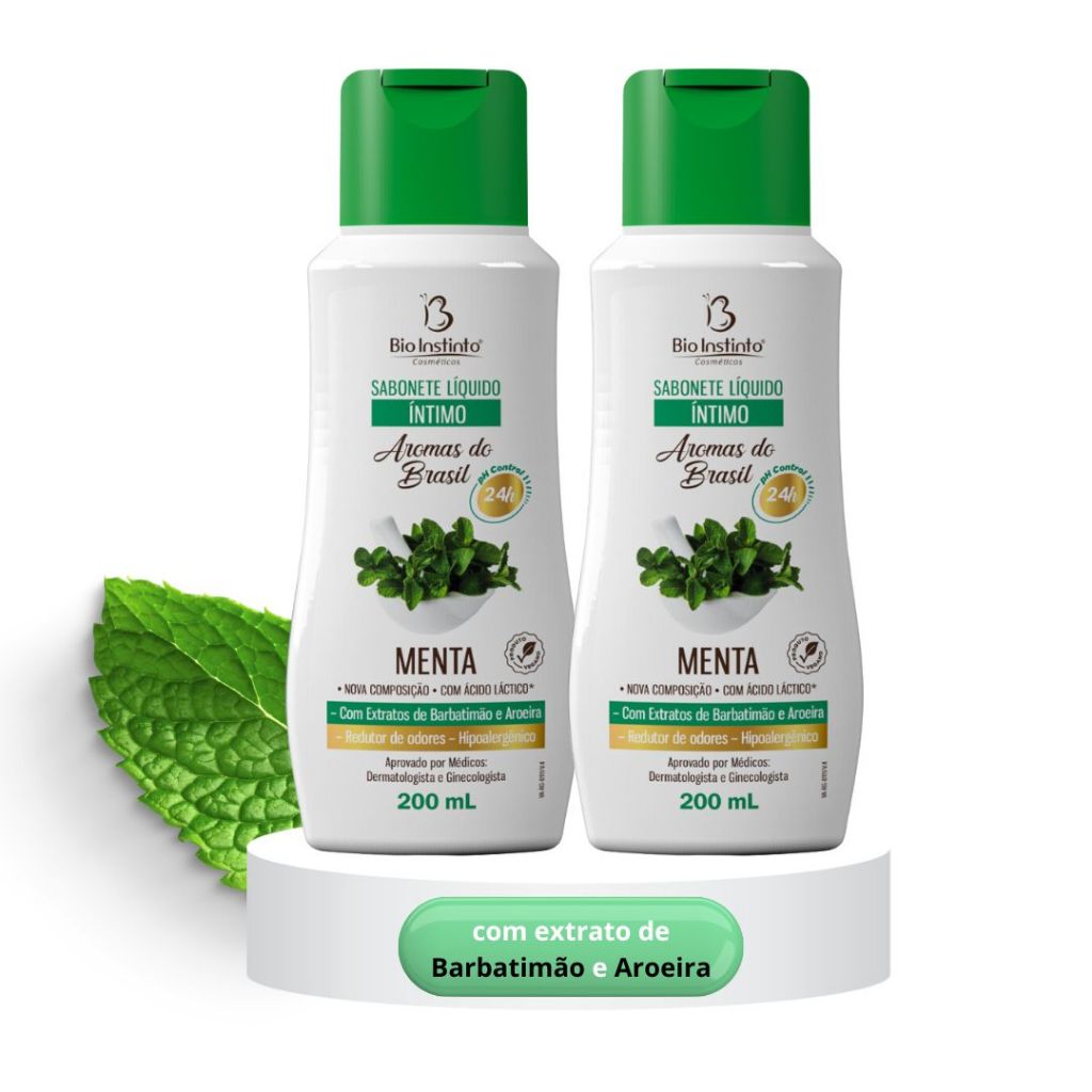 2 Sabonete Líquido Íntimo de Menta Higiene Total