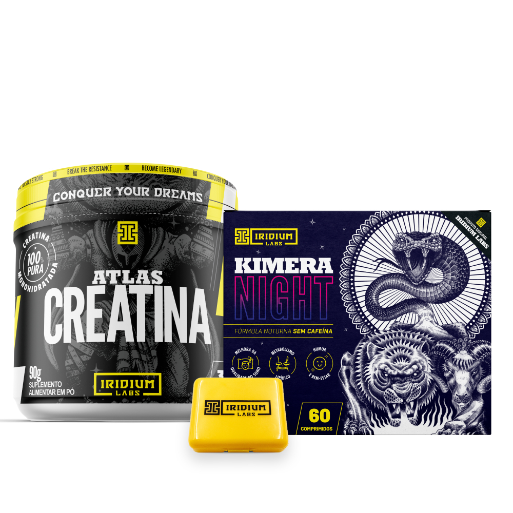Kit Creatina e Kimera Night e Porta Cápsula -  Iridium Labs - Health