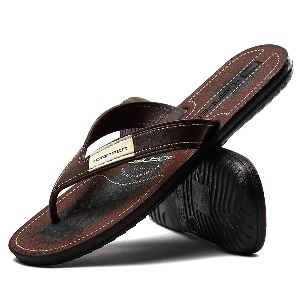 Chinelo Masculino Couro Confortavel Elegante Frete Gratis Antiderrapante Slide Leve Ortopédica em Oferta na Shopee