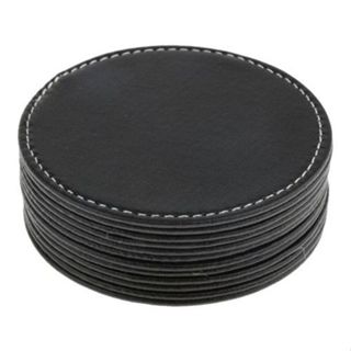 Porta Copos Kit 6 Conjunto de Courino Bolacha para Copo e Shoop Material Premium Costurado