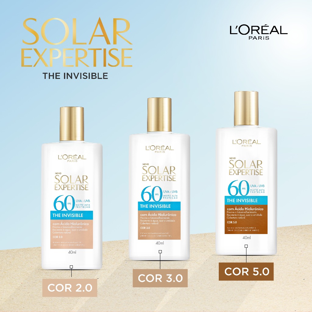 Protetor Solar L'Oréal Paris The Invisible Fluido FPS60 40g