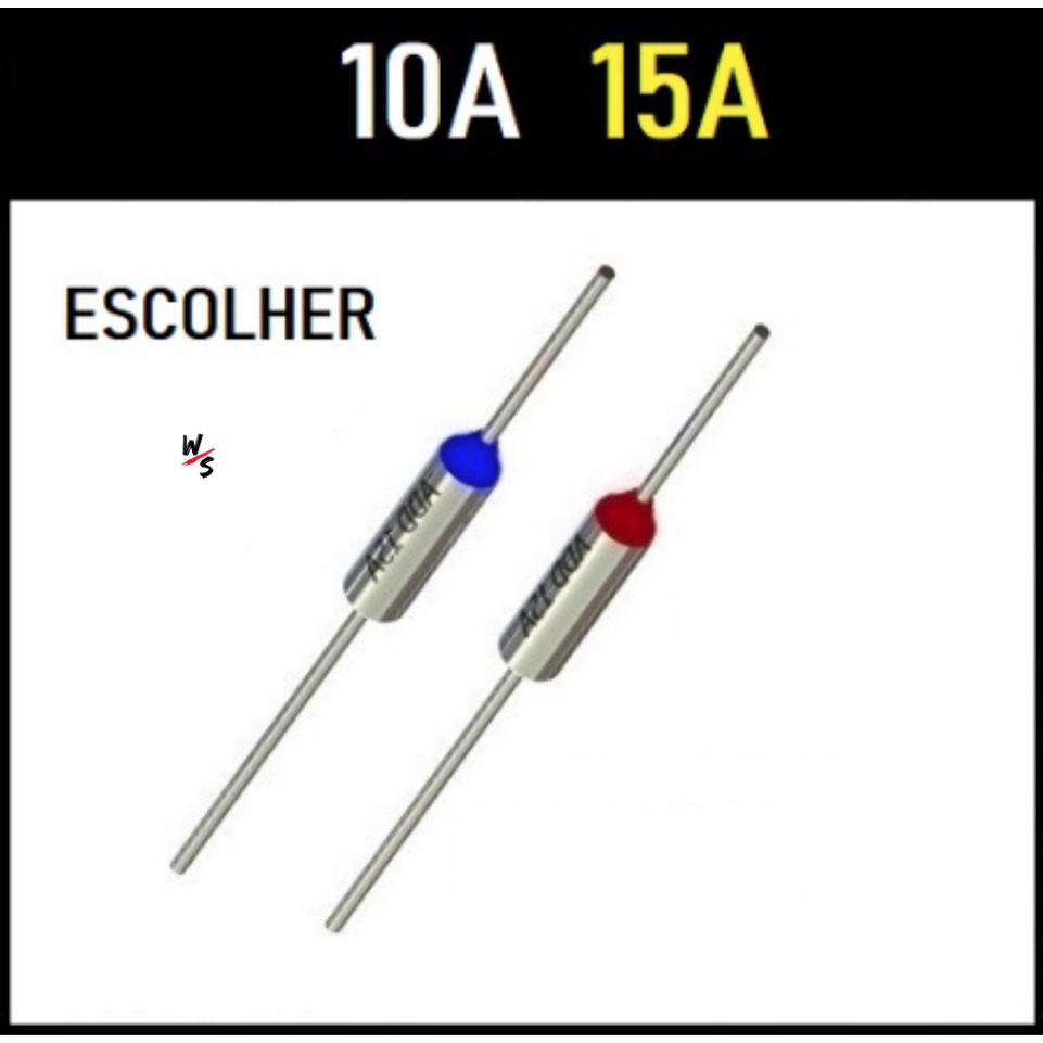 Fusível Térmico 10A 15A Temperatura 121157 192 240 Graus 250V Uso Geral Eletrodomésticos Panela Arroz Elétrica  Airfryer