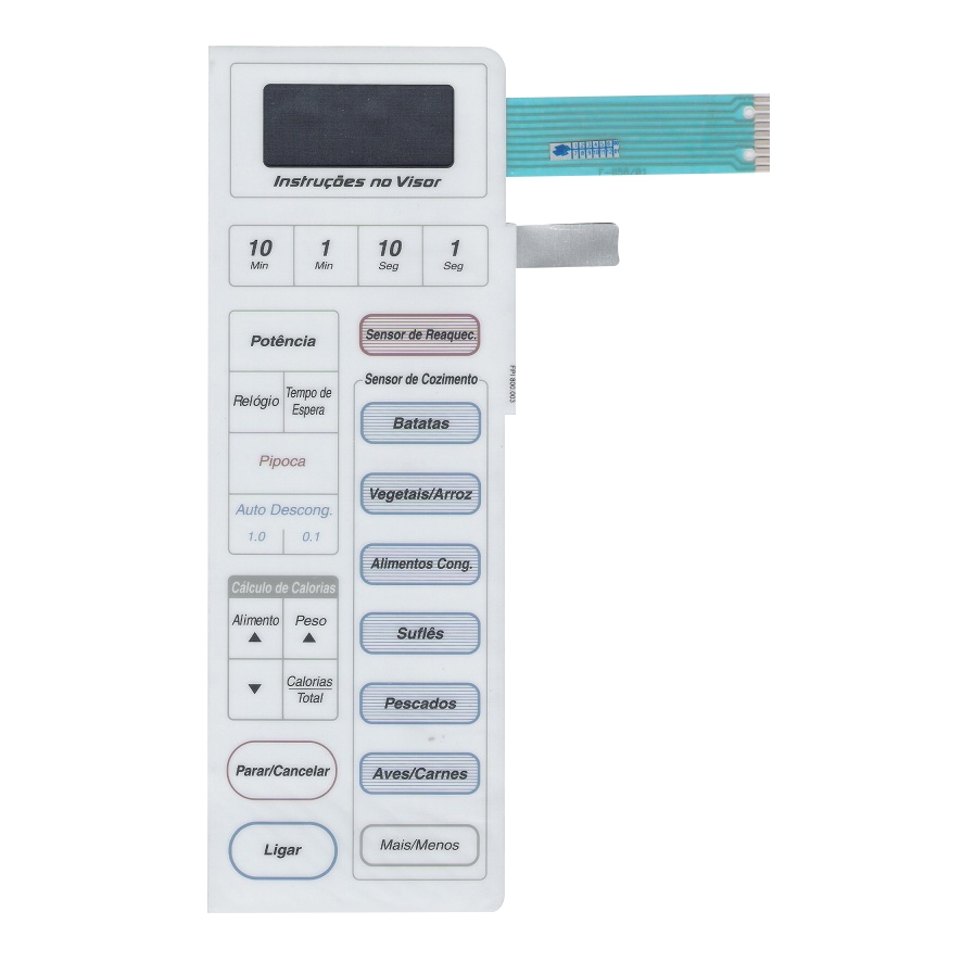 TND Membrana Teclado Compatível com Panasonic nn7853 nn7956 nn7958 branco reto