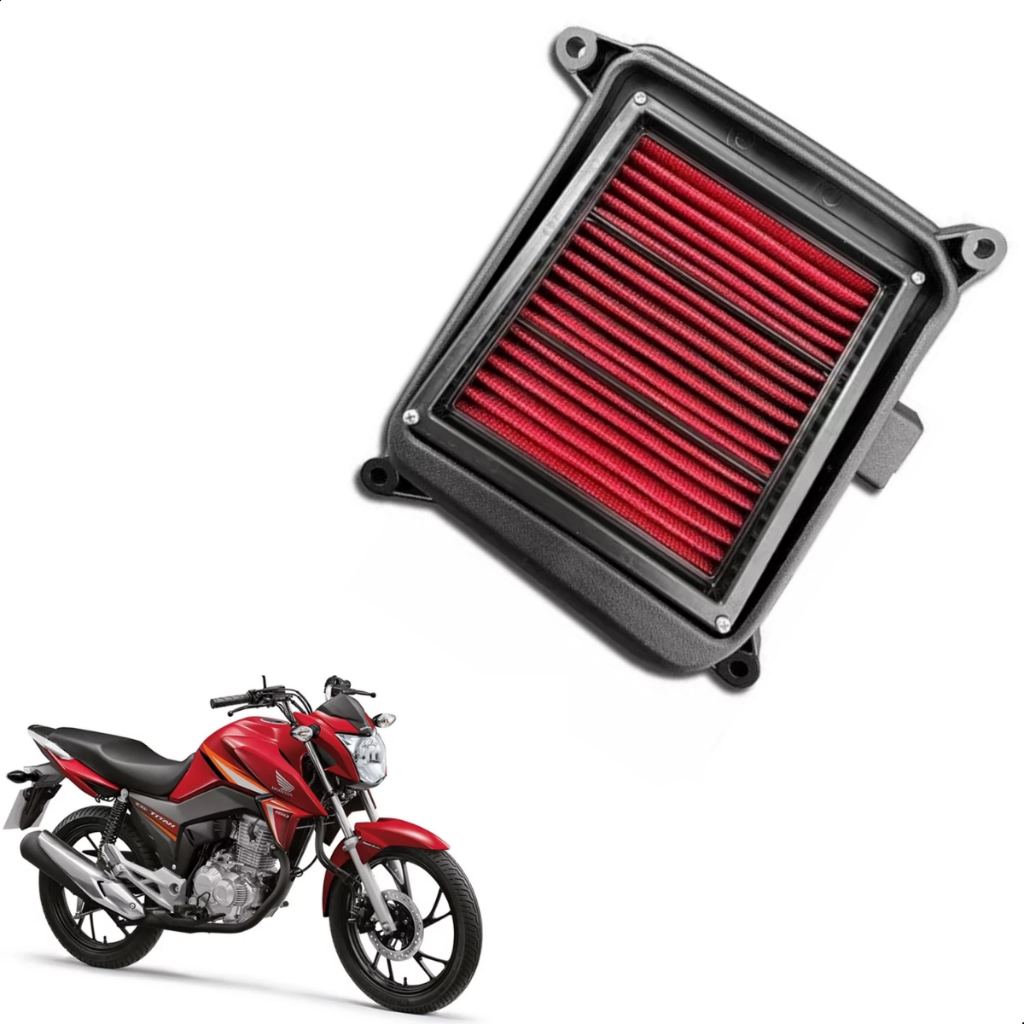 Filtro de Ar Esportivo Com Tampa Octoplus Lavavel Para Titan 160 14 a 23