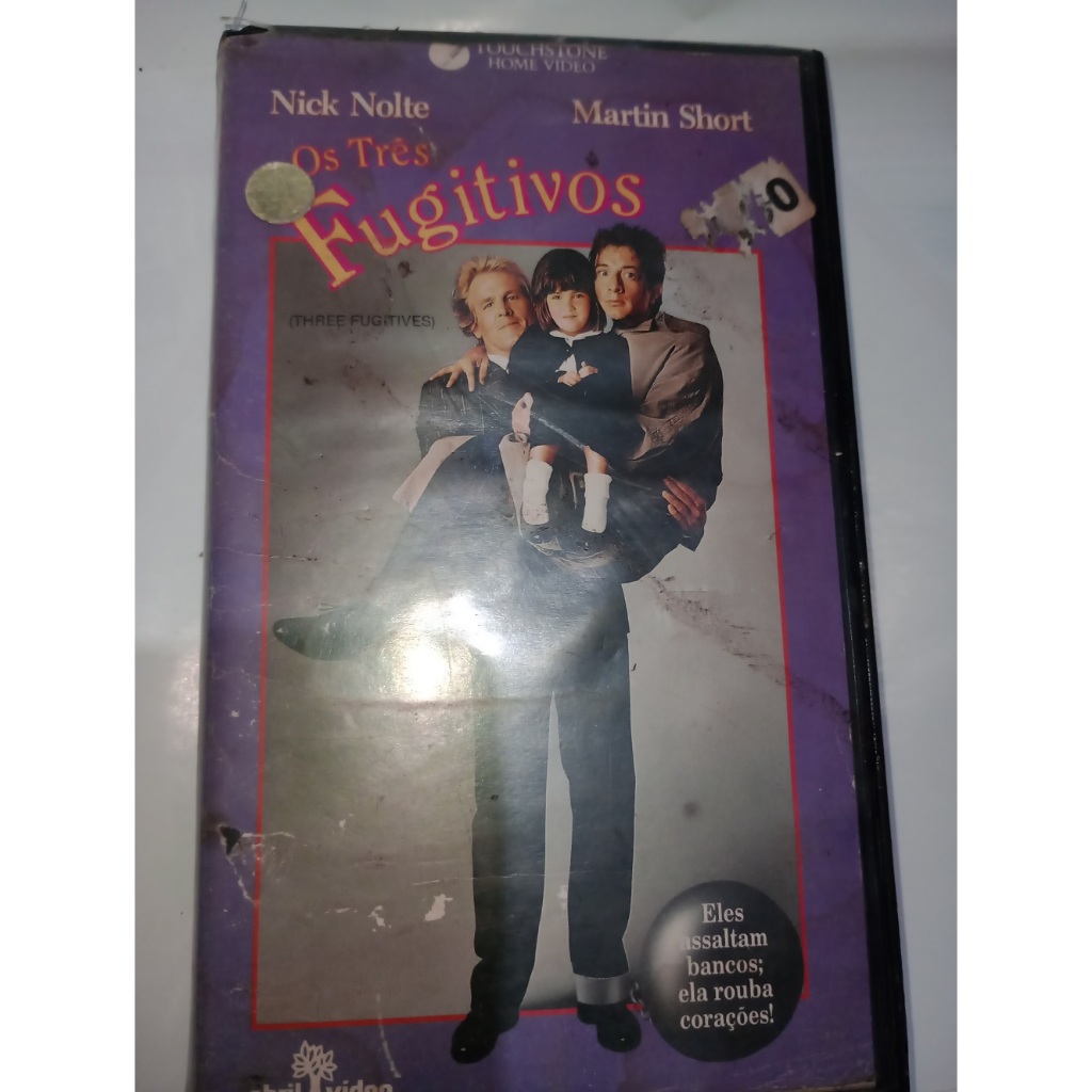 VHS Filme OS Tres Fugitivos Nick Nolte e Matin Short