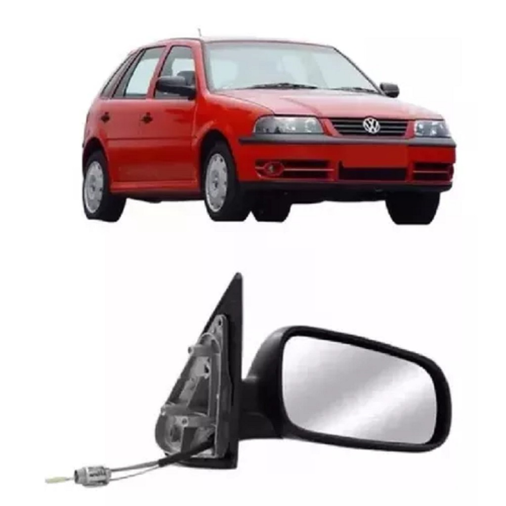 Retrovisor Controle Gol G3 G4  4 Portas  Parati 4 Portas  Saveiro Base Metal Controle Remoto Direito