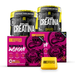 Kit 2x Kimera Woman + 2x Creatina 90g + Porta caps
