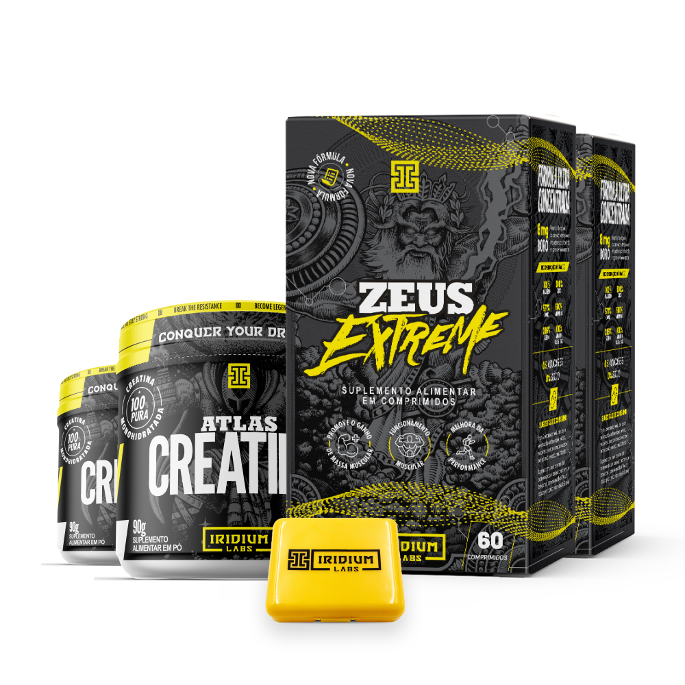 Kit 2x Zeus Extreme + 2x Creatina 90g + porta caps em Oferta na Shopee