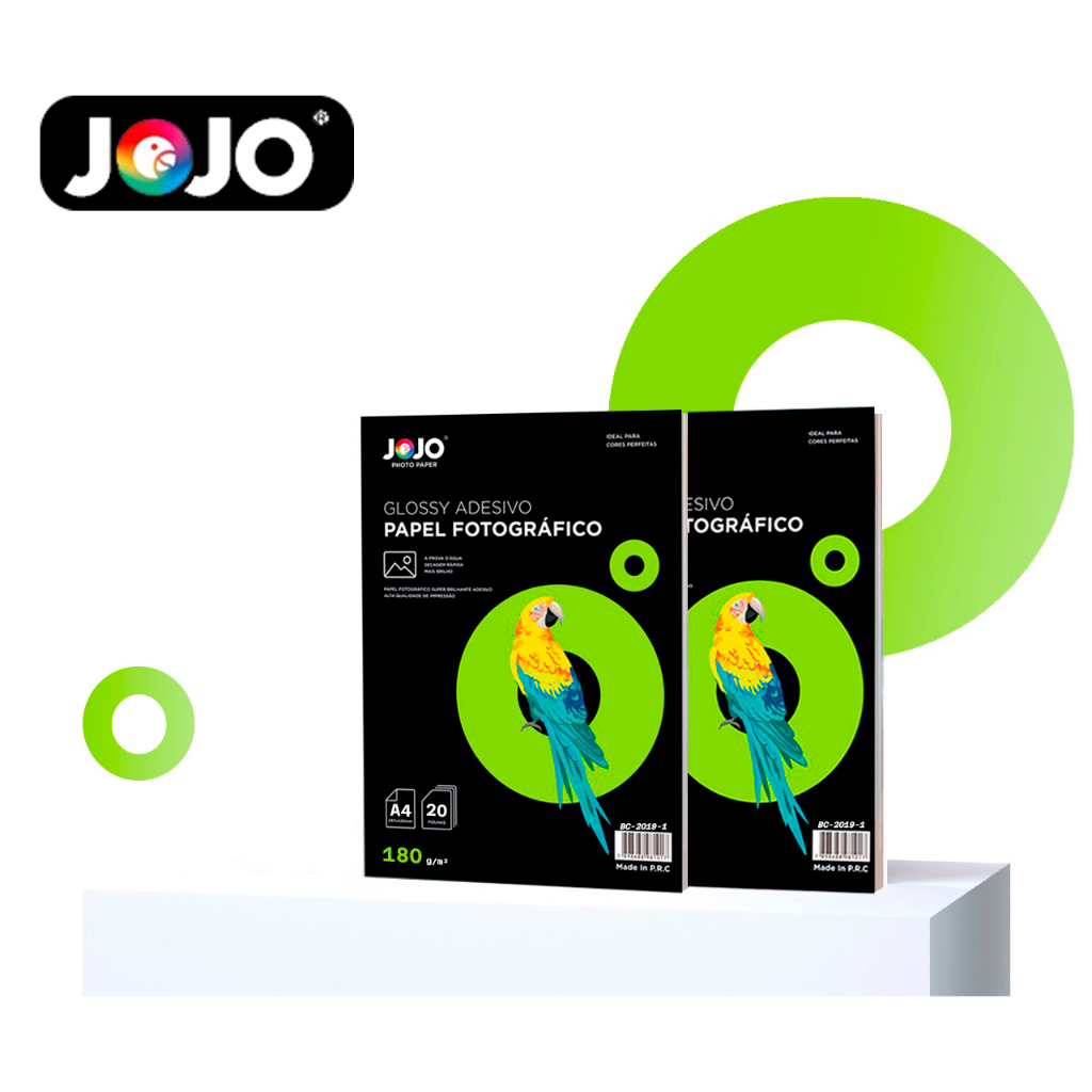20 folhas Papel Fotográfico 180g Glossy Adesivo Brilhante A4 Premium A prova d'água p/ impressão jato de tinta Inkjet