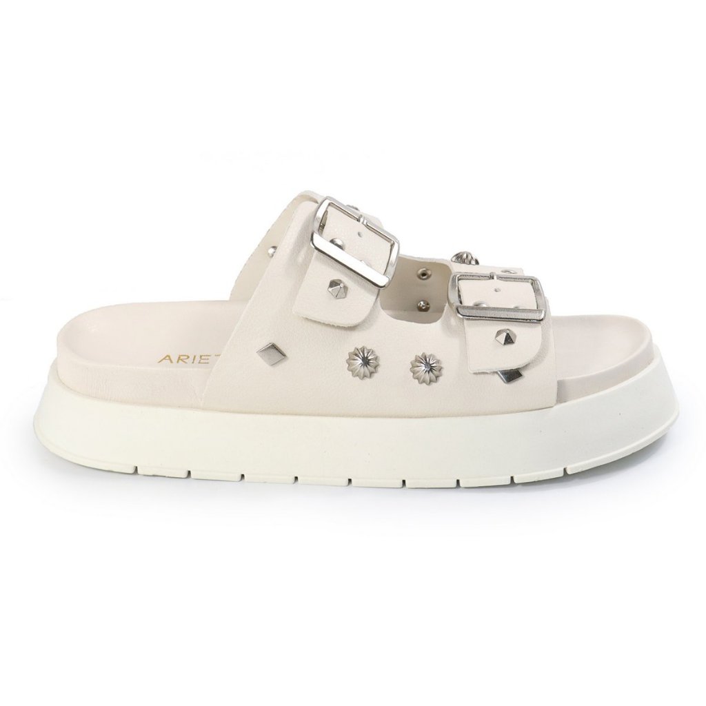 Papete Feminina Sandalia com Fivela e Detalhes Apliques em Oferta na Shopee