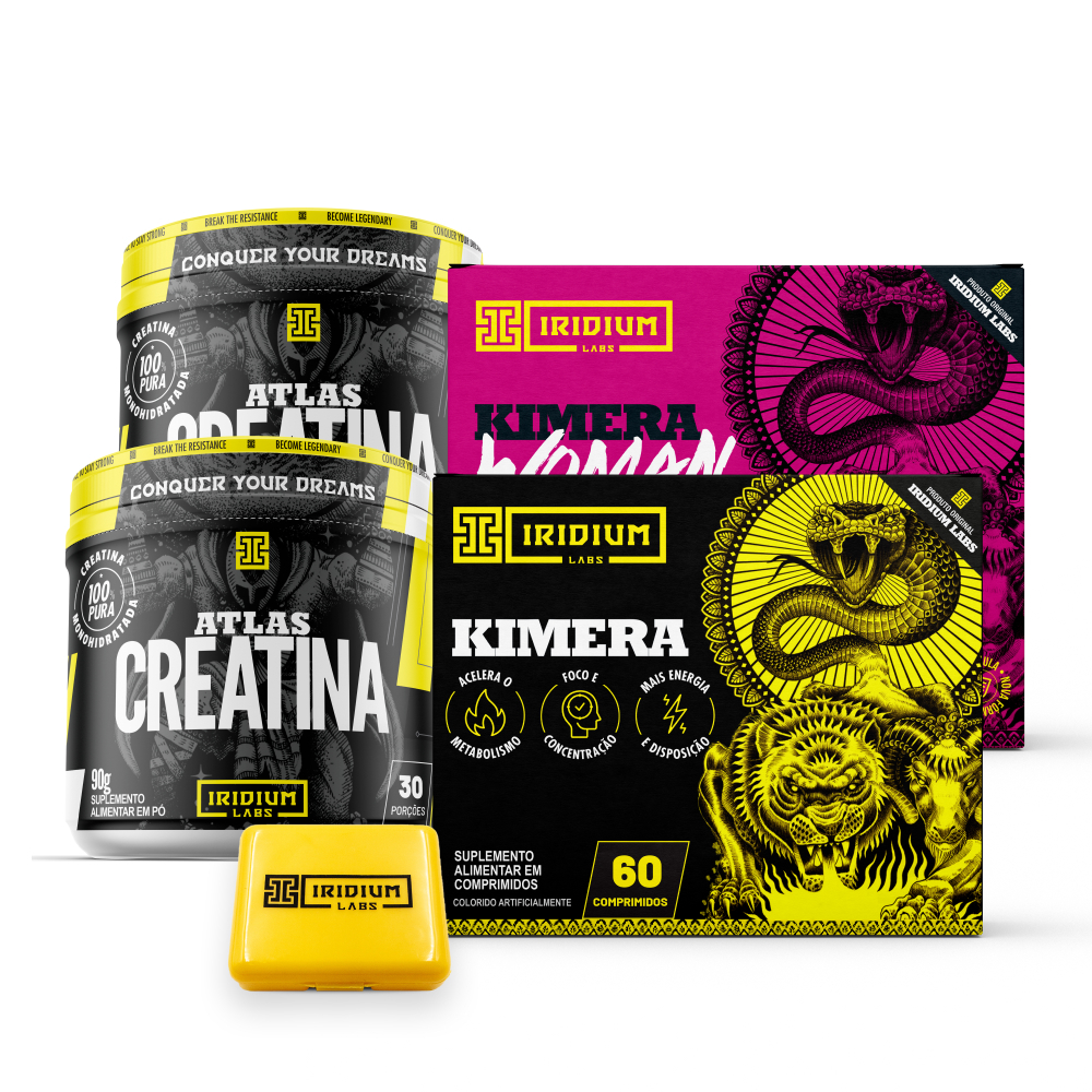Kit Kimera Thermo + Kimera woman + 2x Creatina 90g + Porta Caps