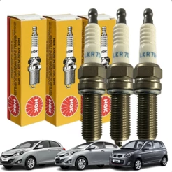 Jogo De 3 Velas NGK Hyundai Hb20 Hb20s 1.0 12v Flex kappa 2012 2013 2014 2015 Picanto 1.0 12v