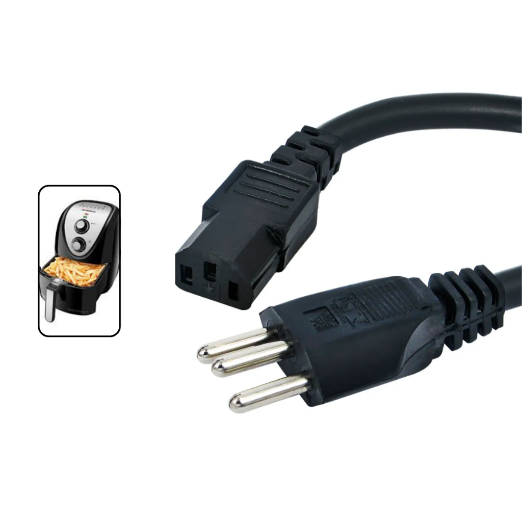 Cabo De Força Energia 3 Polos 10a Para Airfryer