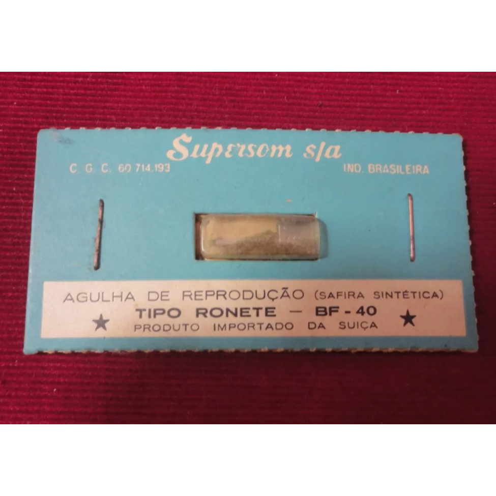 Agulha Toca Disco Safira Sintética Suiça Ronete B F 40