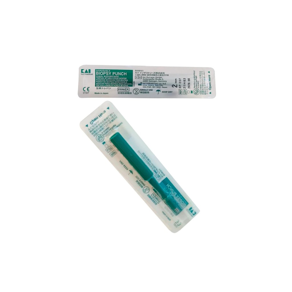 Punch Para Biopsia Kai 2.0 MM Unidade Tatto E Dermato - Lote 23E47 Val 01-05-2028