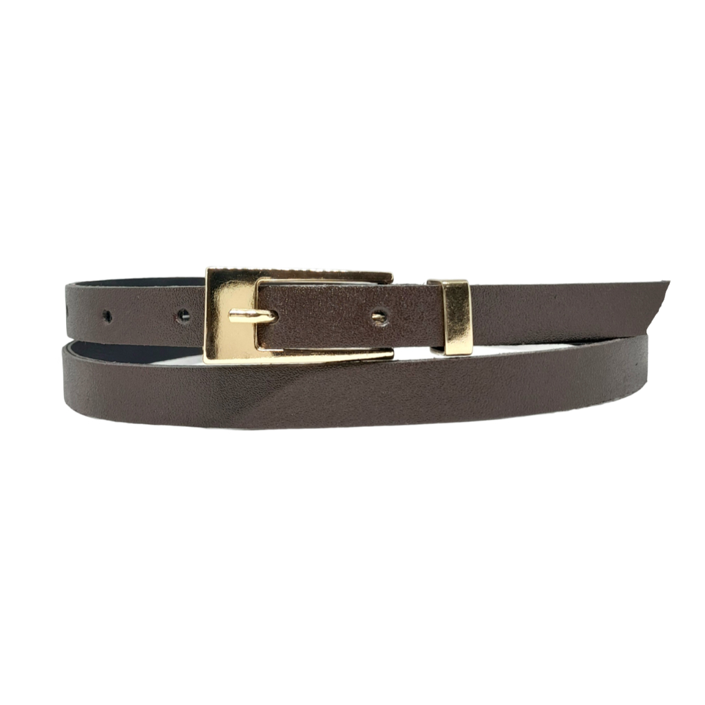 Cinto Feminino 1,5cm Fino Delicado em Couro Legítimo Cinturado Versátil