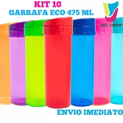 Kit 10 Garrafa Eco World 475 ML