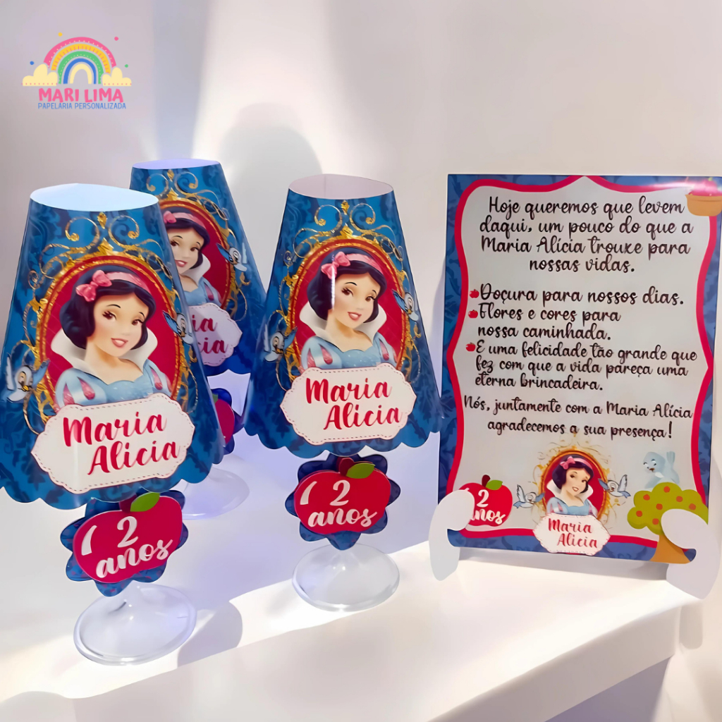 Kit Festa Abajur C/Led + Plaquinha Personalizada Centro De Mesa Em Qualquer Tema Lembrancinhas Aniversário