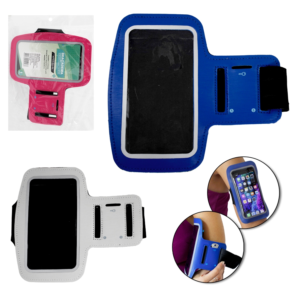Suporte Impermeável Para Celular Ajustável Com Velcro  Para Corrida Bracadeira