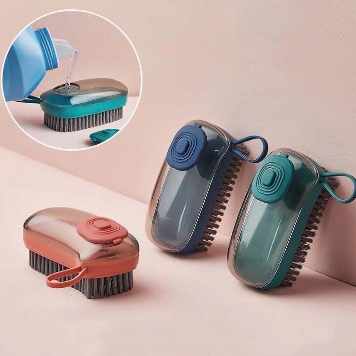 Escova Dispenser Lavar Roupas Sabão Líquido Multiuso Pronta Entrega