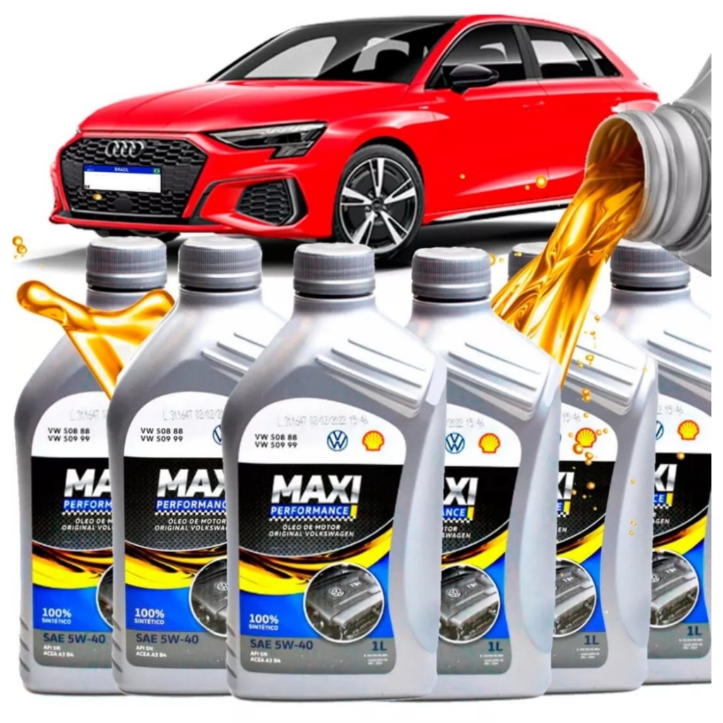6l Óleo 5w40 Audi A3 A4 A5 A6 Tt S3 Rs3 Q3 Q5 Rsq3 Original em Oferta na Shopee