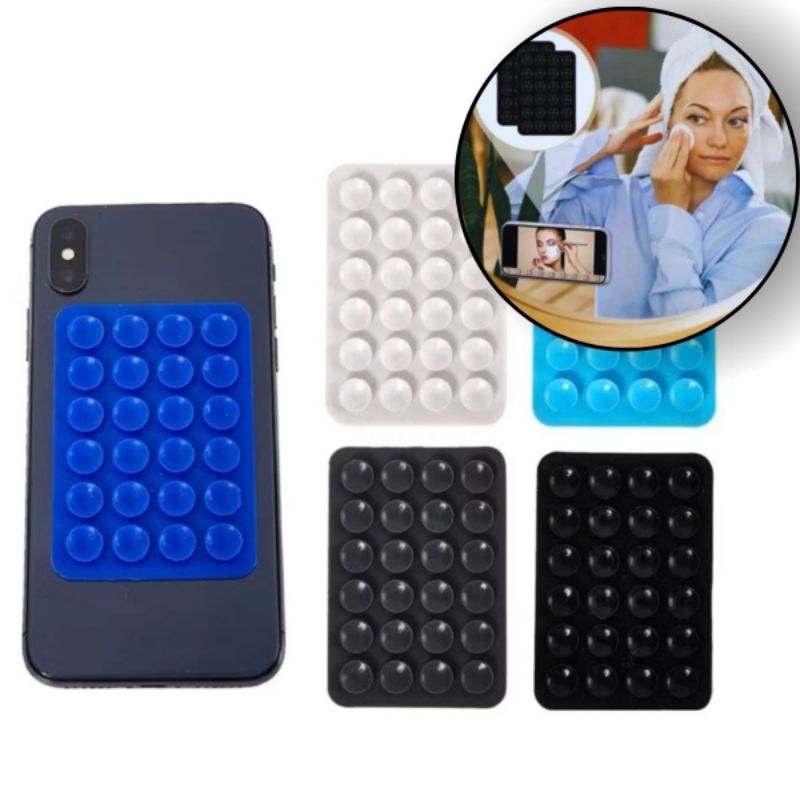 Suporte Adesivo Para Celular Em Silicone Com Ventosa Capinha Auto Colante P/ Superfície