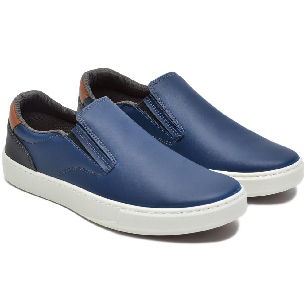 Sapatênis casual Slip On Tenis Masculino Palmilha em Gel Super Confortável Calce Facil Estiloso