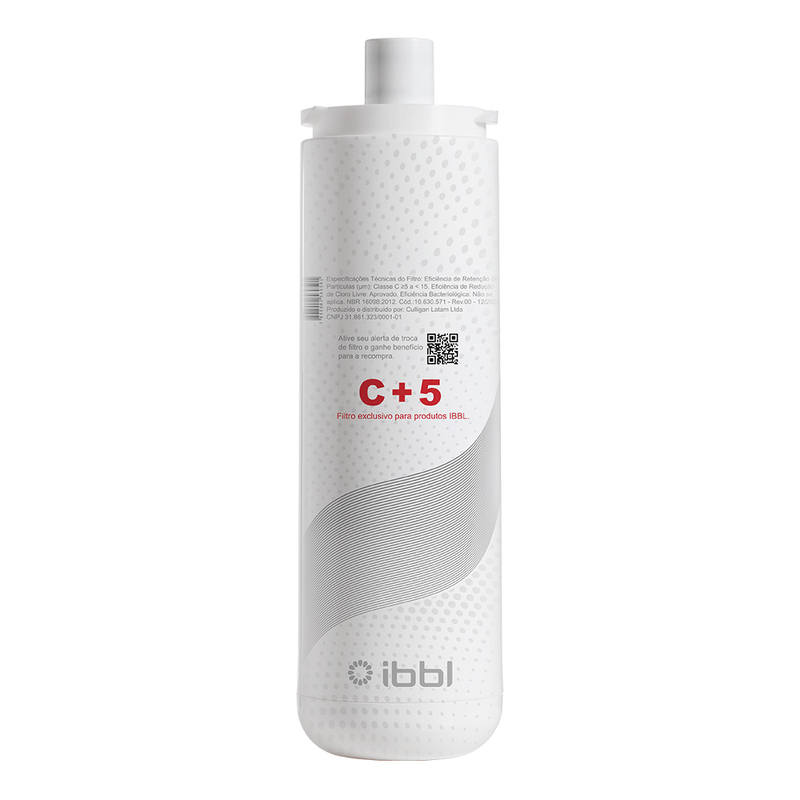 Filtro Refil Natural Plus C+5 IBBL Para Purificador de Água IBBL Branco Original