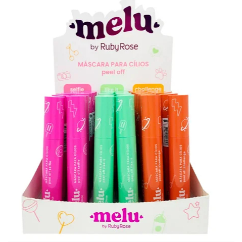 Máscara para Cílios Peel Off Melu Ruby Rose RR-5151 - Box c/ 36 unid