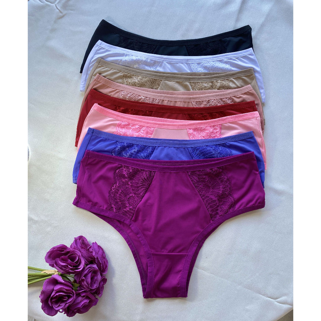 Kit Tangão Calçola Calcinha Senhora Plus Size Cintura Alta Microfibra Confortável em Oferta na Shopee