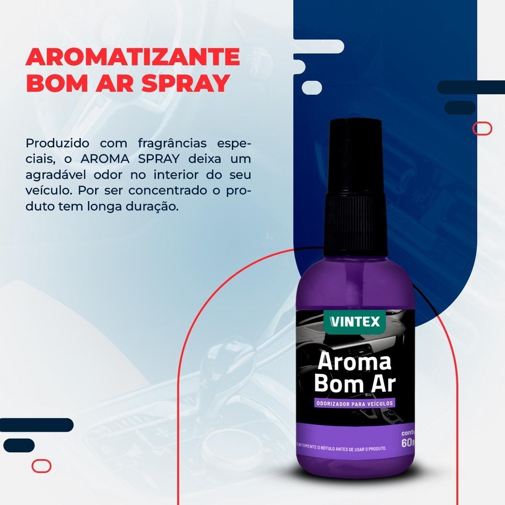 Aromatizante Automotivo Bom Ar Spray Odorizador Vonixx Vintex · foto 2
