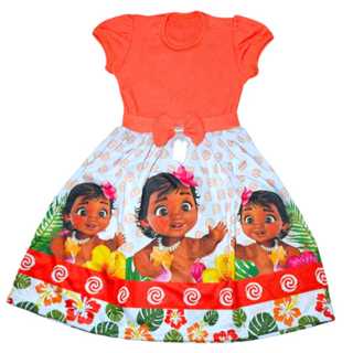 Vestido Festa Casual Manga Curta Infantil Menina Mo Baby em Oferta na Shopee