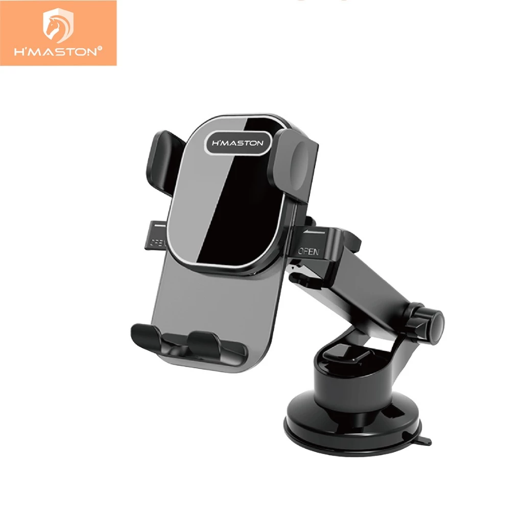 H'maston CJ-72 Suporte Veicular para Celular Ventosa Universal Trava Automática Celular Gps Carro