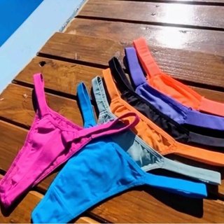 Kit 10 Calcinha Tangas Fio Duplo de Pala Tirinha Colorida Microfibra em Oferta na Shopee