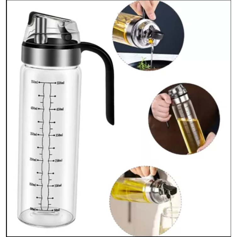 KIT 2 DISPENSER RECIPIENTE GARRAFA DE VIDRO LUXO DE AZEITE VINAGRE PIMENTA ÓLEO MOLHO