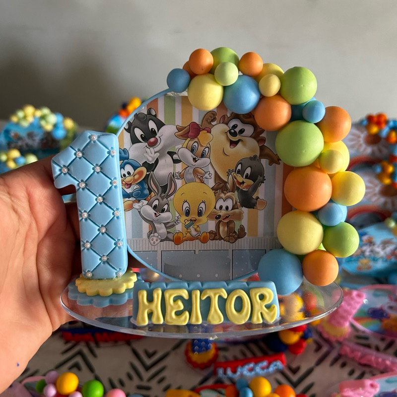 vela cenário looney tunes coral