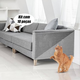 10pcs Filme anti arranhador / arranhão para cantos - protetor de arranhões transparente flexível gato gatos protege móveis sofá - película anti risco - fita do gato em Oferta na Shopee