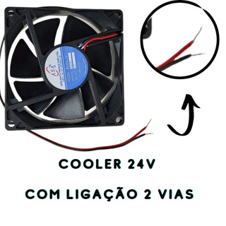 Cooler MicroVentilador Ventoinha 80x80x25mm 24v P Maquina De Solda 80mm Asafan Original