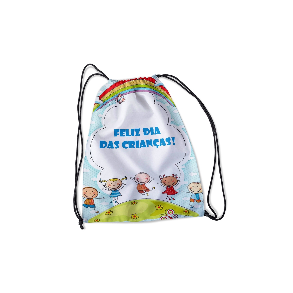 30 Mochilinha Sacochila Aniversário Lembrancinha Personalizada Dia das Crianças Sacolinha