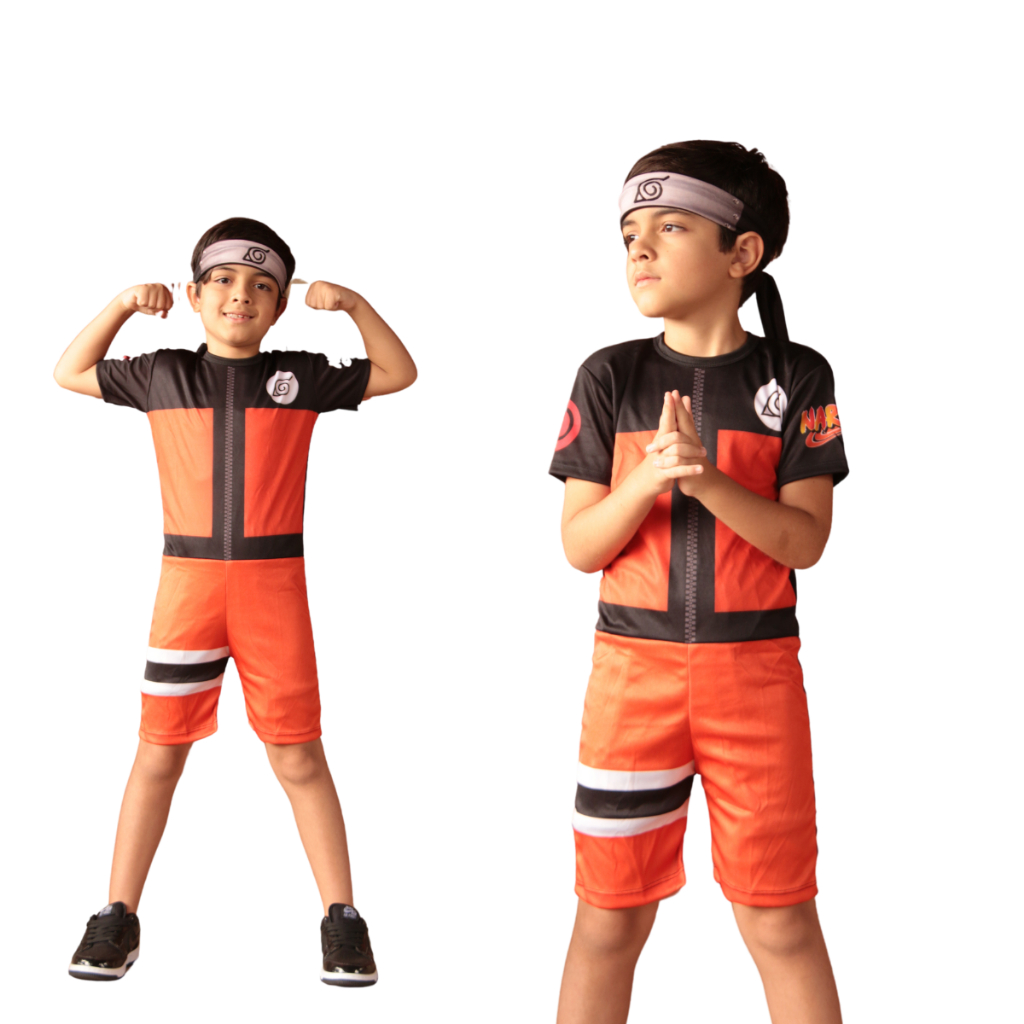 Fantasia Infantil do Naruto com Bandana de Tecido. em Oferta na Shopee