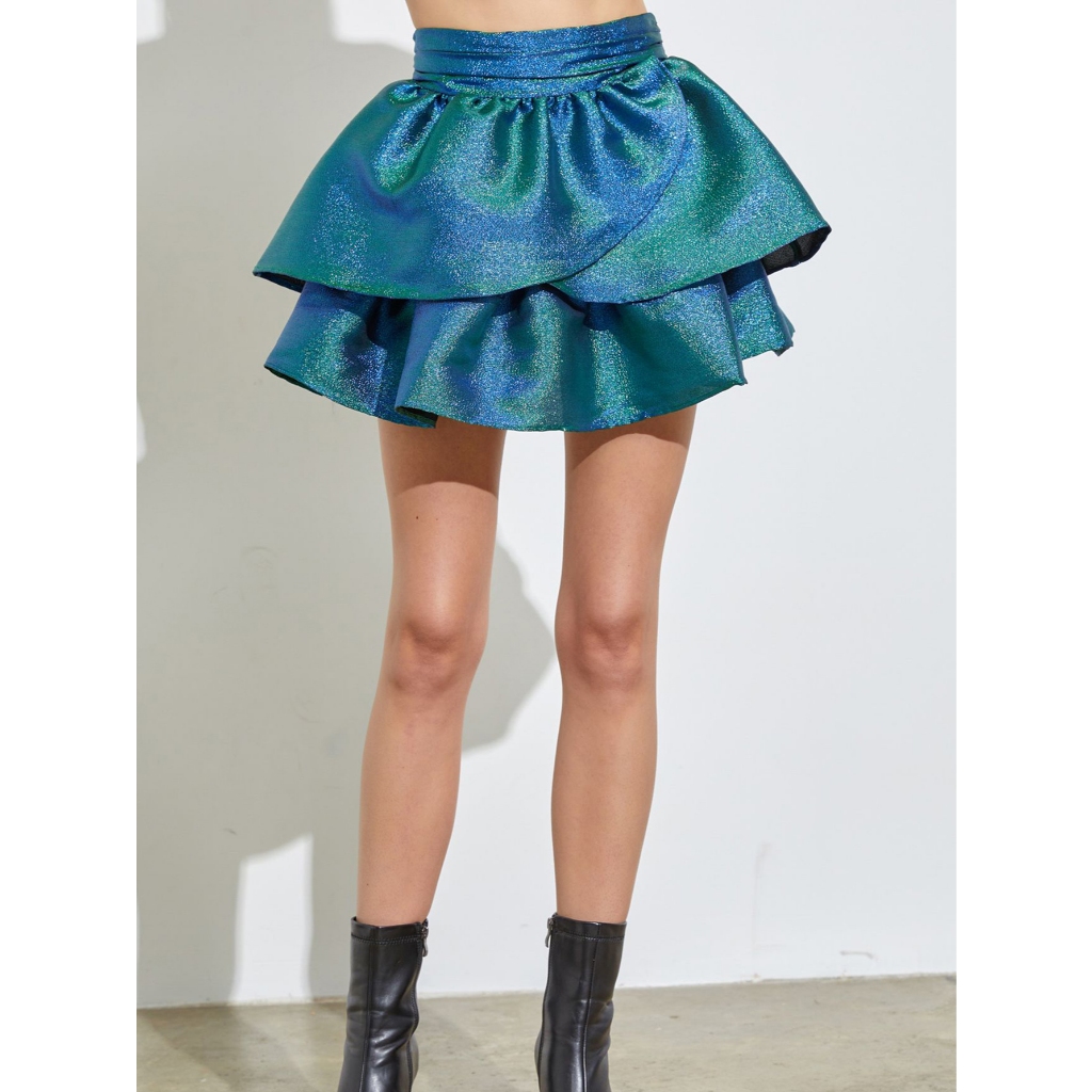 Saia Mini de Modelagem Rodada e Caimento Armado BR008 em Oferta na Shopee