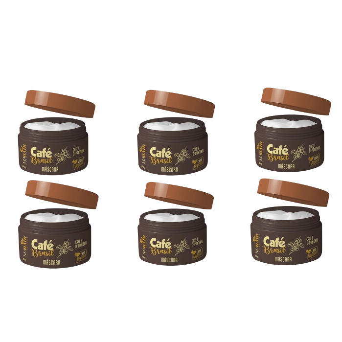 Kit 6 Mascara Capilar Café Brasil Mahair 300g em Oferta na Shopee