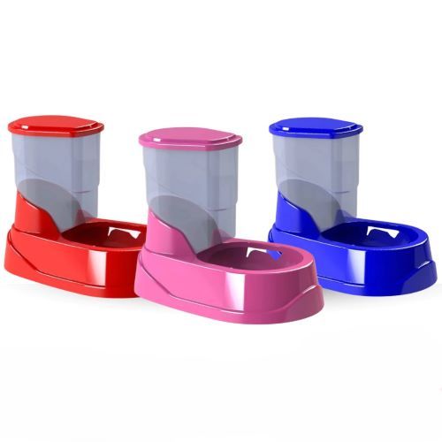 Comedouro Dosador Classic - Comedouro Automático 500g - Para Cachorros e Gatos - Four Plastic