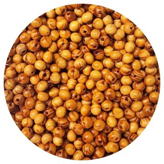 400 un Miçanga Pérola Conta de Madeira 8mm com Verniz Passante Terço Bijuteria em Oferta na Shopee