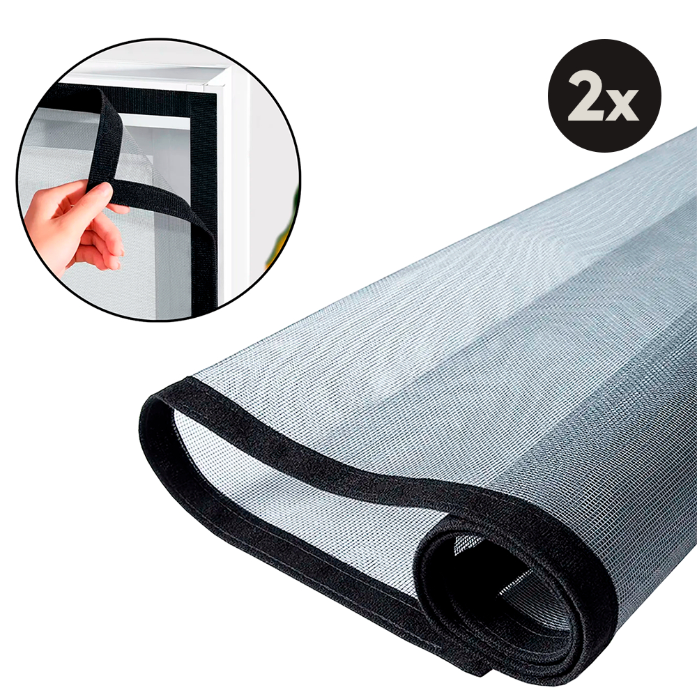 2 Telas Mosquiteiras Para Janela Anti Mosquito Com Velcro em Oferta na Shopee