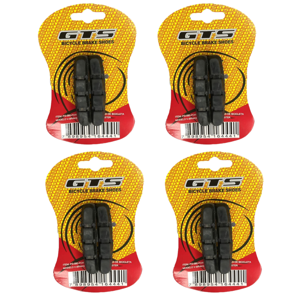 Kit 4 Par Sapata De Freio V-brake Para Bicicleta Bike Gts V-brake Orbital 70mm Com Blister em Oferta na Shopee