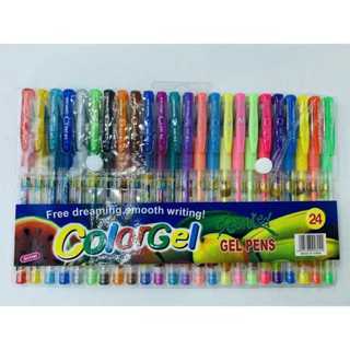 Caneta Gel Colorgel Canetinhas Coloridas Perfumadas glitter kit 24 Cores 8 a 36 unidades em Oferta na Shopee