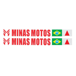 Adesivo Minas Moto Vermelho Refletivo 244 – Par com Duas Bandeira para Canela de Moto e Bike em Oferta na Shopee